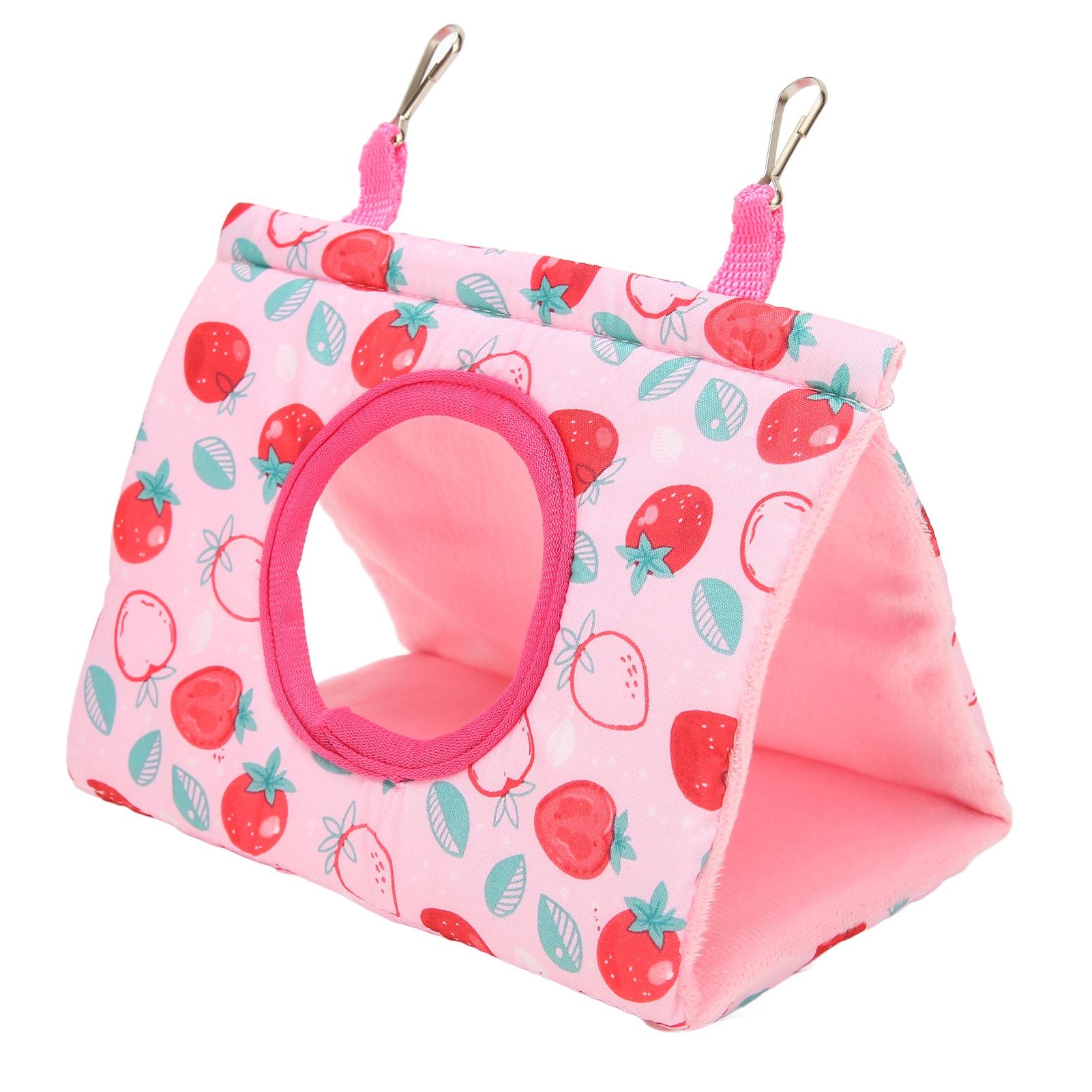 

Bird Triangular Hammock Warm Comfortable Bright Colors Easy Installation Bird Parrots Hanging Hammock L Pink Peach L