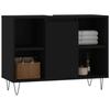 VidaXL Armoire de salle de bain noir 80x33x60 cm bois d'ingénierie 831629