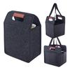 Reusable Drink Cup Carrier, Foldable Tote Bag With Handles High Quality Felt Transparent Side Bag for Daily Commute CarTravel