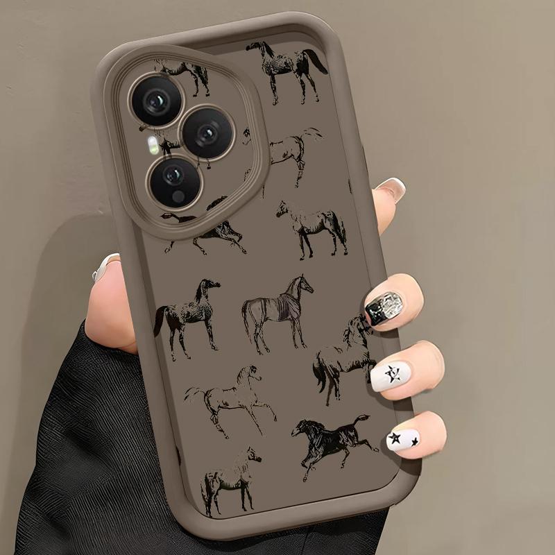 Creative Horse Pattern Phone Case For Honor 400 200 Pro Magic7 Lite X8c X9c Smart X6a X6b X6c Shockproof Soft TPU Silicone Cover
