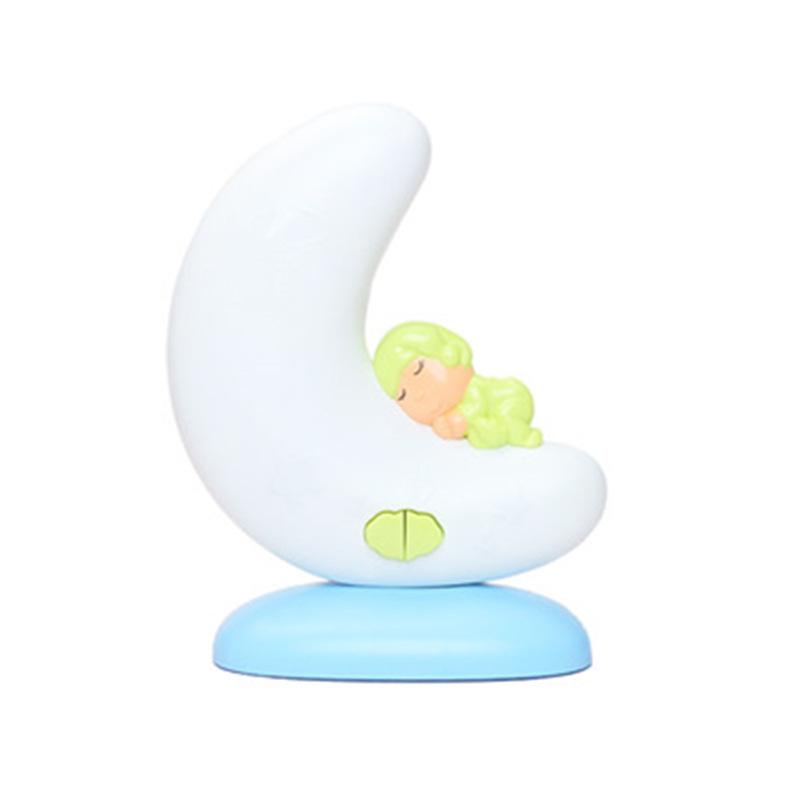 Children'S Moon Soothing Music Night Light Baby Early Education Puzzle Sleep Bluetooth Prenatal Education Toy 0-3 Years Old