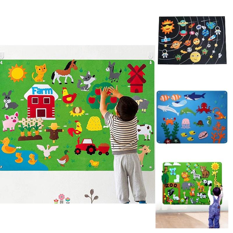 Educational Felt Wall Stickers For Children's Diy Crafts Enhance Intellectual Development Non-woven Material