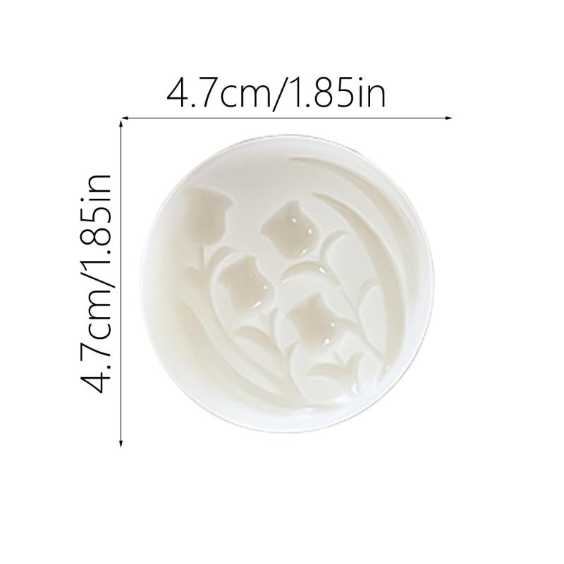 Tulips Flower Moon Cakes Press Molds Cookie Stamps Chinese MidAutumn Moon Cakes Maker Decorating Tool for Making Cookie