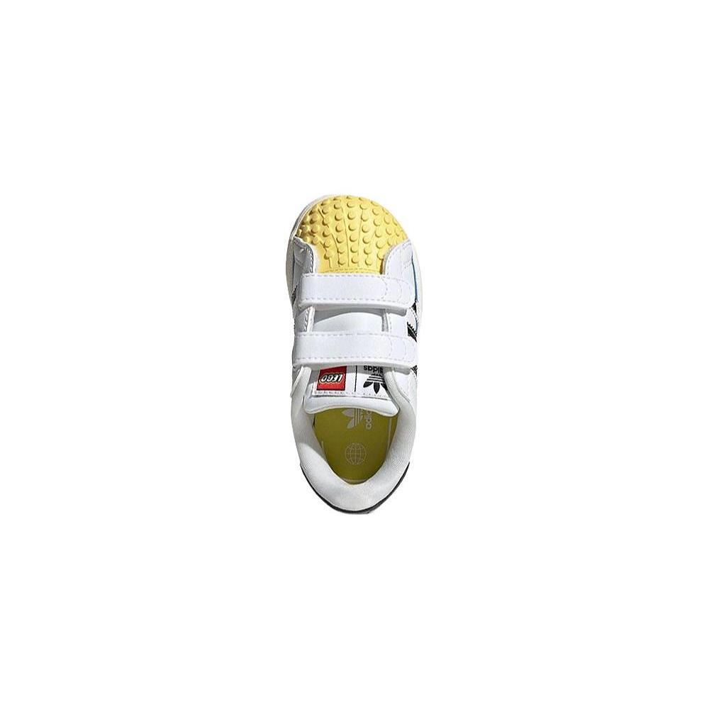 adidas Originals SUPERSTAR CF Breathable Low Top Toddler Shoes White Blue Infant And Toddler IF2913