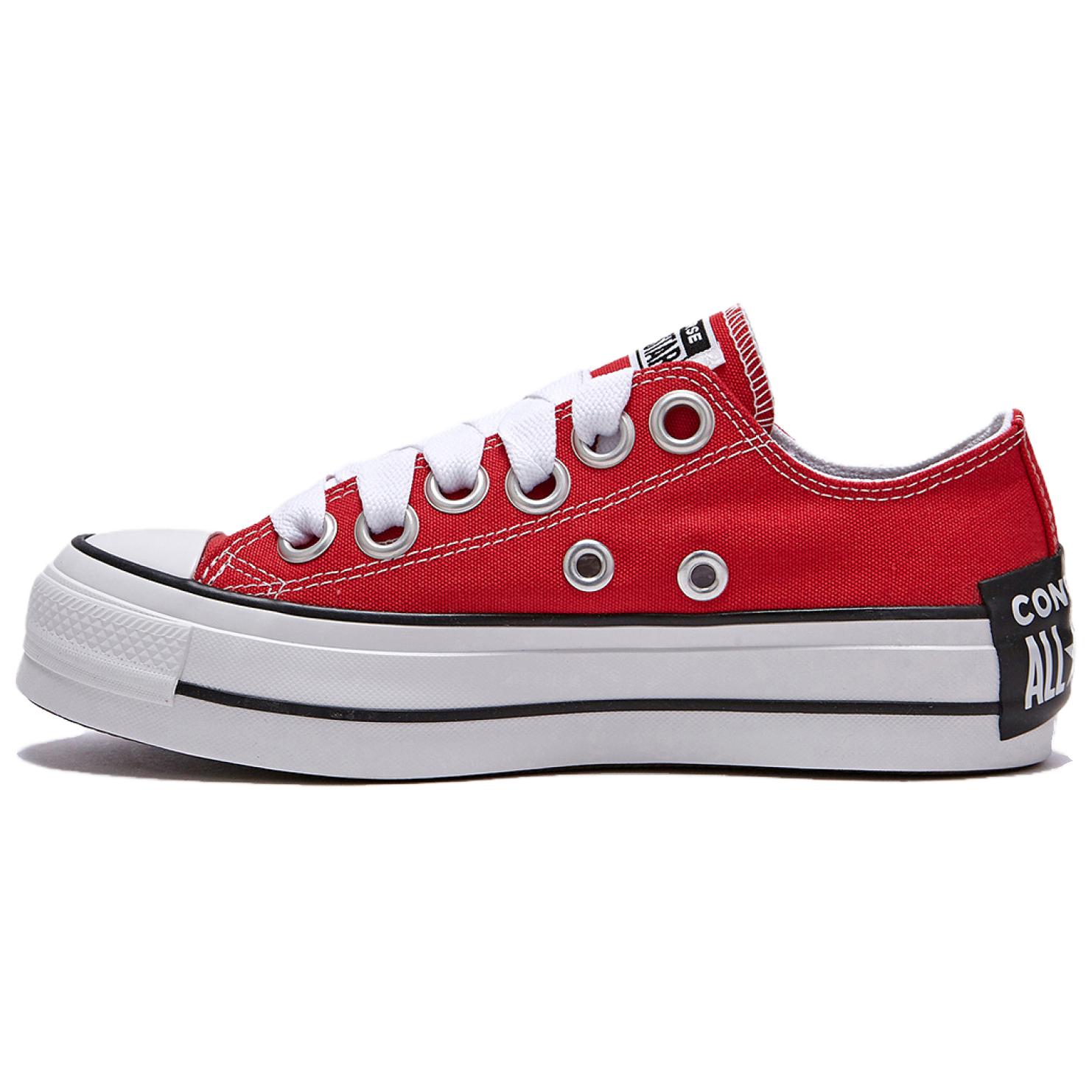 

новые парусиновые кеды Converse Chuck Taylor All Star с низким верхом, устойчивые к истиранию, увеличивающие рост, унисекс, красно-белые 35