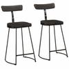 VidaXL Bar Stools Set of 2 Black 49x43x88 Cm Solid Mango Wood, Chair, Kitchen Bar Chair, Chair of 4013516