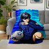 1pc Soccer Player Action Outdoor Blanket, Soft And Comfortable Blanket, Casual Warm, Camping Travel Blanket, Birthday Gift. M714020