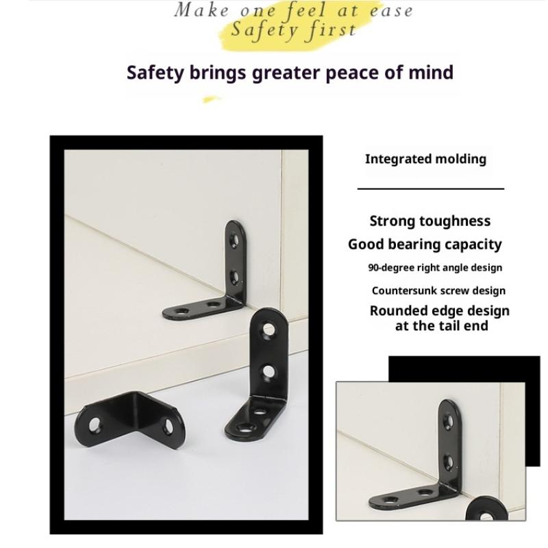 10/20Pcs Angle Bracket Stainless Steel Right Shelf Support Corner Bracket 90Fahrenheiturniture L/I Shape Bracket