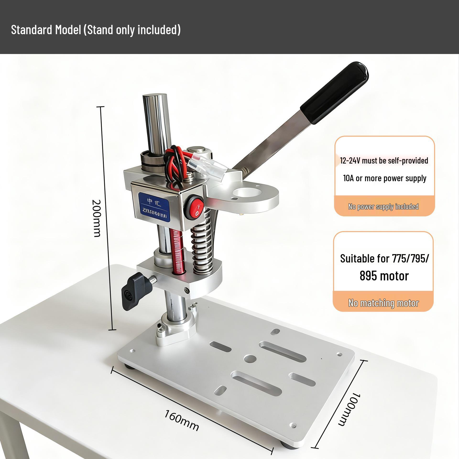 

JM802 Miniature Desktop Drill Press for Wood & PCB - Mini Electric Drill with 775 Motor