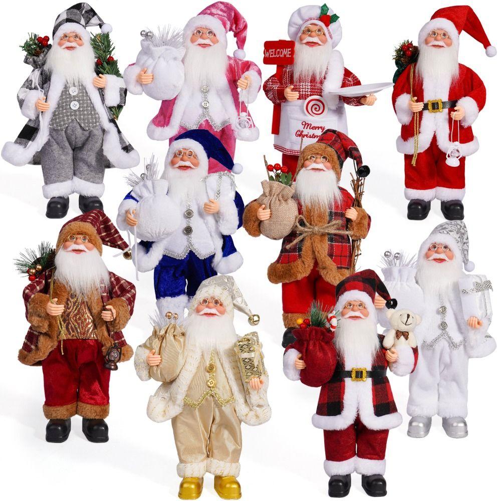 Cute Standing Santa Doll 3D Christmas Home Decorations Santa Claus Doll Christmas Gifts