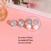 Gold-Plated Diamond Pearl Checkered Snowflake Earrings - French Luxury Design for Women