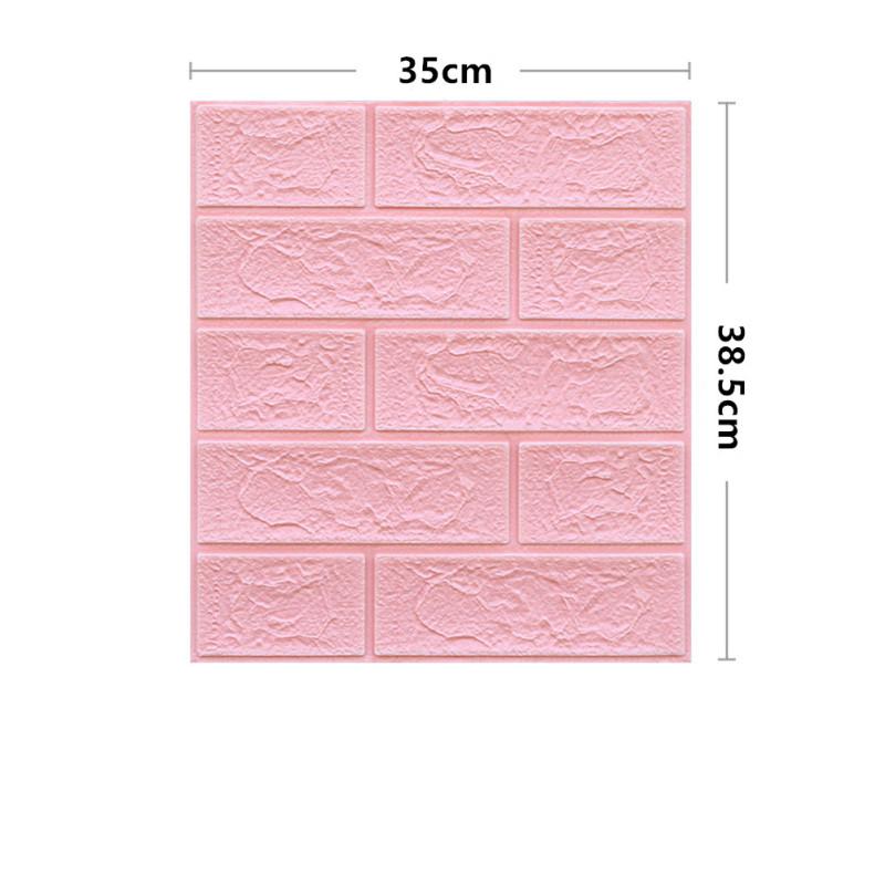 3d Three-dimensional Brick Pattern Wall Sticker Self-adhesive Waterproof Anti-collision Soft