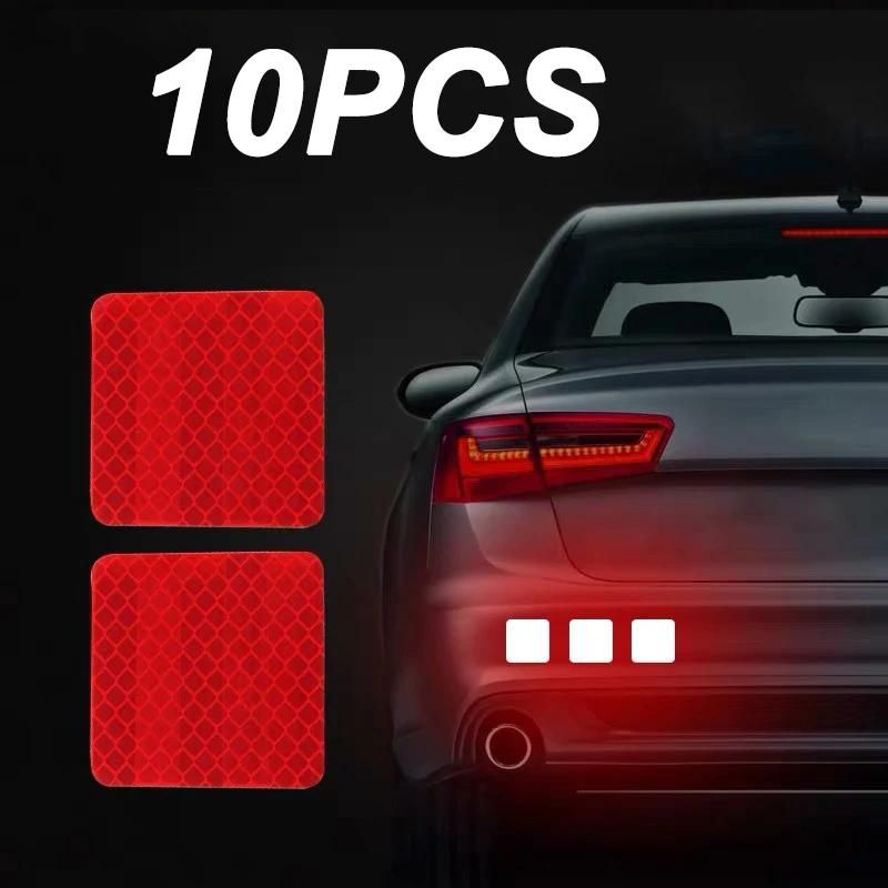 10Pcs Colorful Car Bumper Reflective Stickers Secure Reflective Warning Strip Tape Sticker Decals New Arrival Auto Styling Decal
