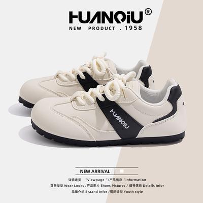 Global Versatile Little White Shoes Women's 2025 Spring New Versatile Lightweight Niche Casual Flat Baseplate Shoes ZHQ9081