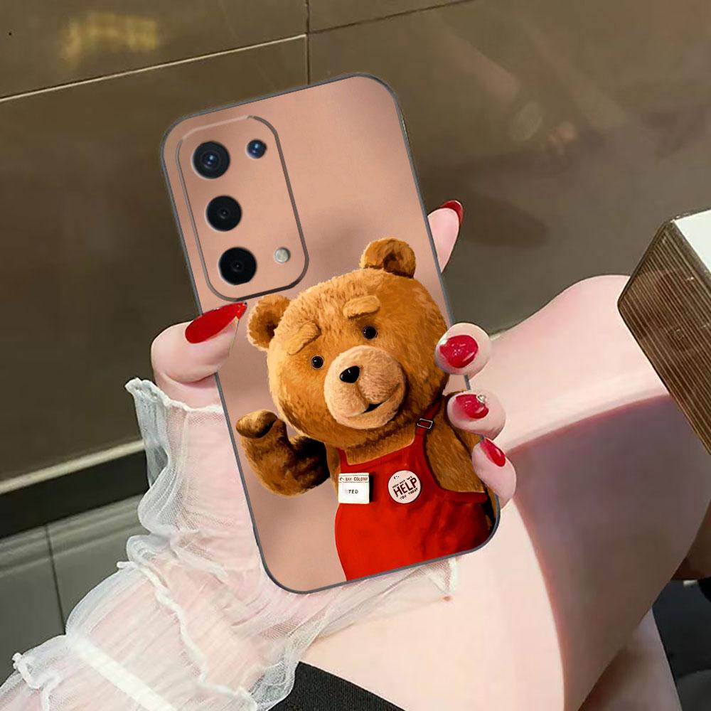 Naughty Cute Bear Phone Case For OPPO F31 A5X A6X A5 A6 A17 A16 A38 A53 A54 A55 A57 A58 A60 A74 A78 A92 A93 A94 A72 A98 Cover