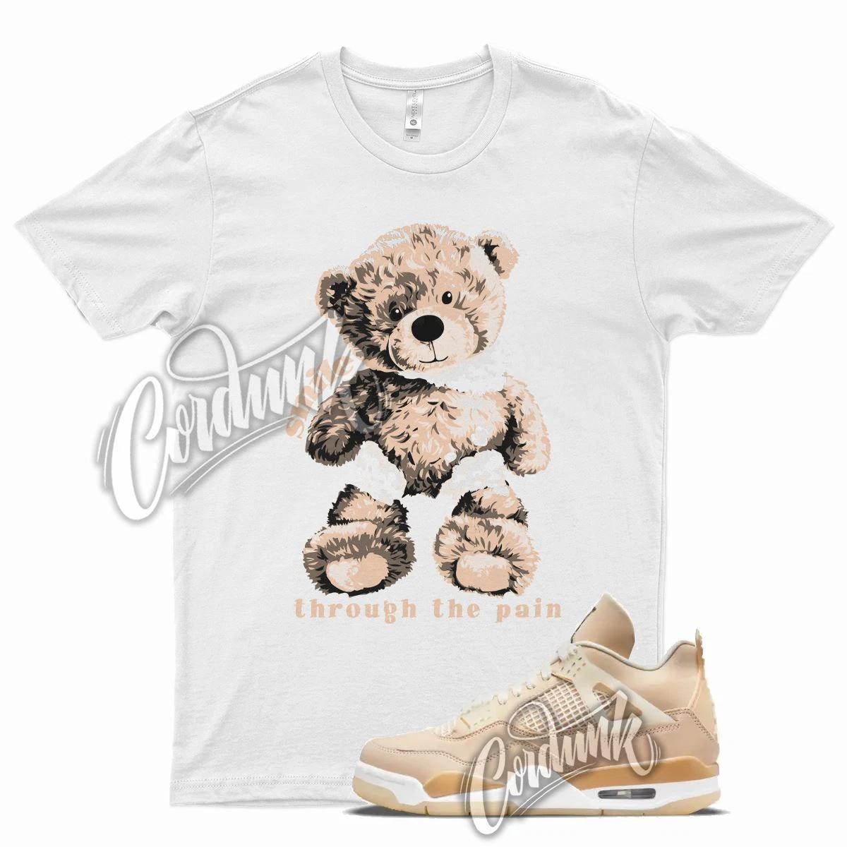 White SMILE T Shirt for Air J1 4 Shimmer Blush Earthy Neutrals S