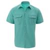 Summer Men's Breathable Short-sleeved Casual Fashion Double-pocket Solid Color Shirt Men's Short-sleeved Cardigan