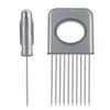 Stainless Steel Onion Holder Fruits Veg Meat Cutter Slicer Peeler Chopper with 10 Prongs