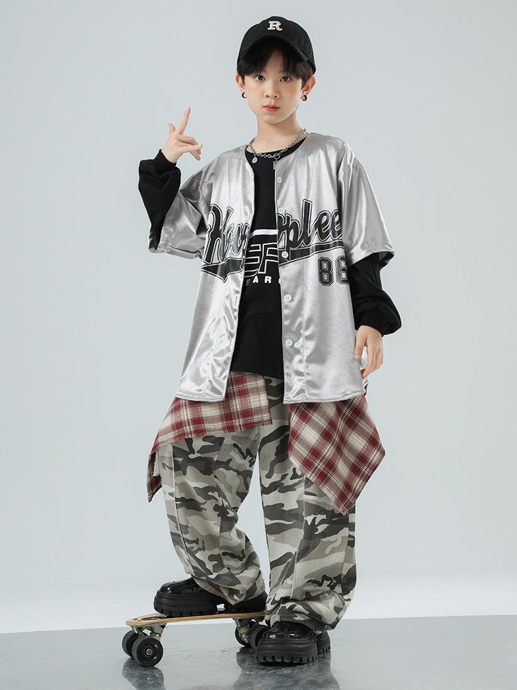 Abbigliamento Hip Hop alla Moda per Bambini: Street Dance, Jazz, Abbigliamento da Performance Cool per Ragazzi e Ragazze