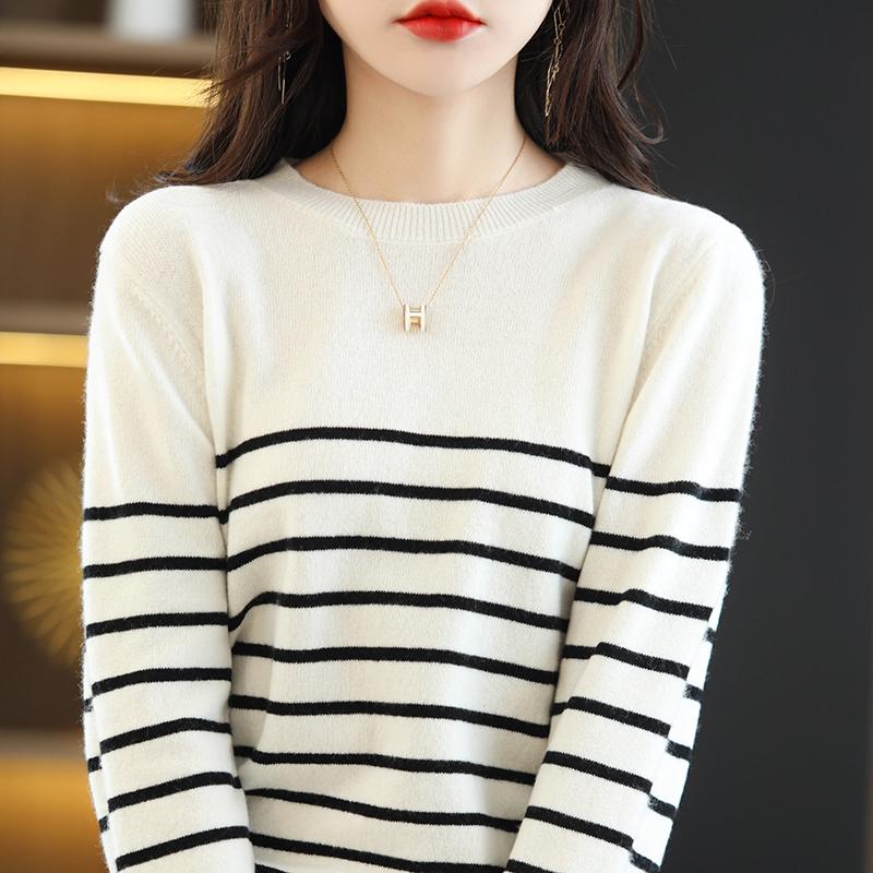 Dámský kašmírový svetr Qinghe kašmír 30% kašmír 70% vlna podzimní a zimní kašmírový svetr měkký a teplý