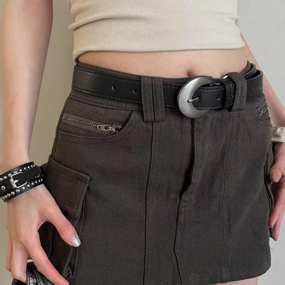 Designer Moon Waist Belt PU Leather Dress Jeans Belt Ins Style Women's Belt  Spicy Girls