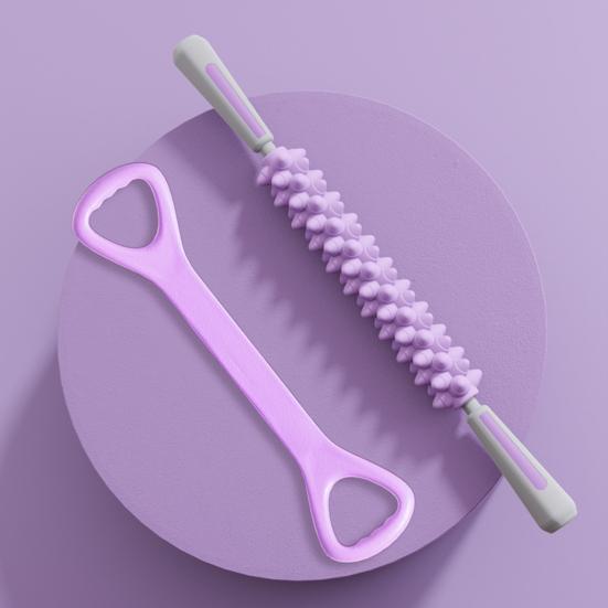 Massage Stick Multifunctional Handheld High Comfortable Grip Non-slip TPR Handles Hardness with Muscles Relaxation Thickened
