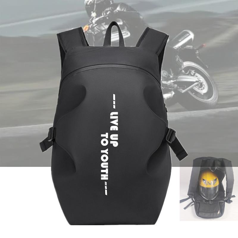 

Motorcycle Riding Backpack Portable Waterproof Helmet Storage Travel Backpack Reflective Safety Shoulder Bag Large Capacity Bag