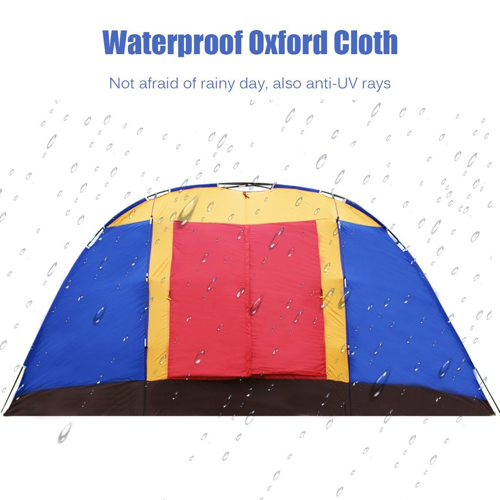 Přenosný kempingový stan Cestování Venkovní turistika Vodotěsný Větruodolný Anti-UV 8-10 osob Rodinný Velký skládací stan CN RU US ES FR AU CZ Pu Huo Da Yu 2KG