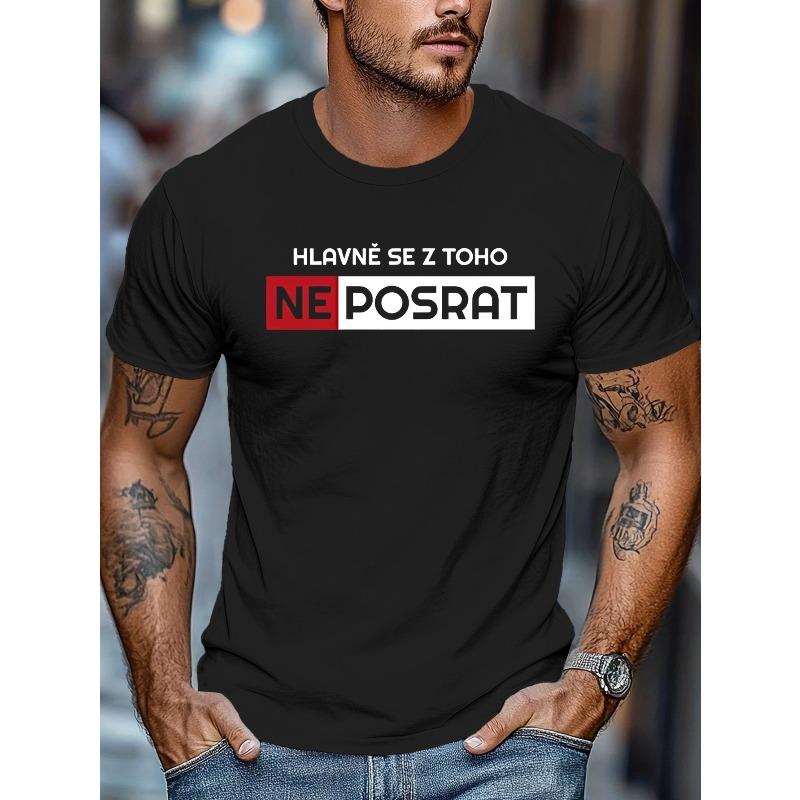 European sizes Czech Slovak Fun Humor Crinkle Plus Size Men s T-Shirt, PLUS SIZE S