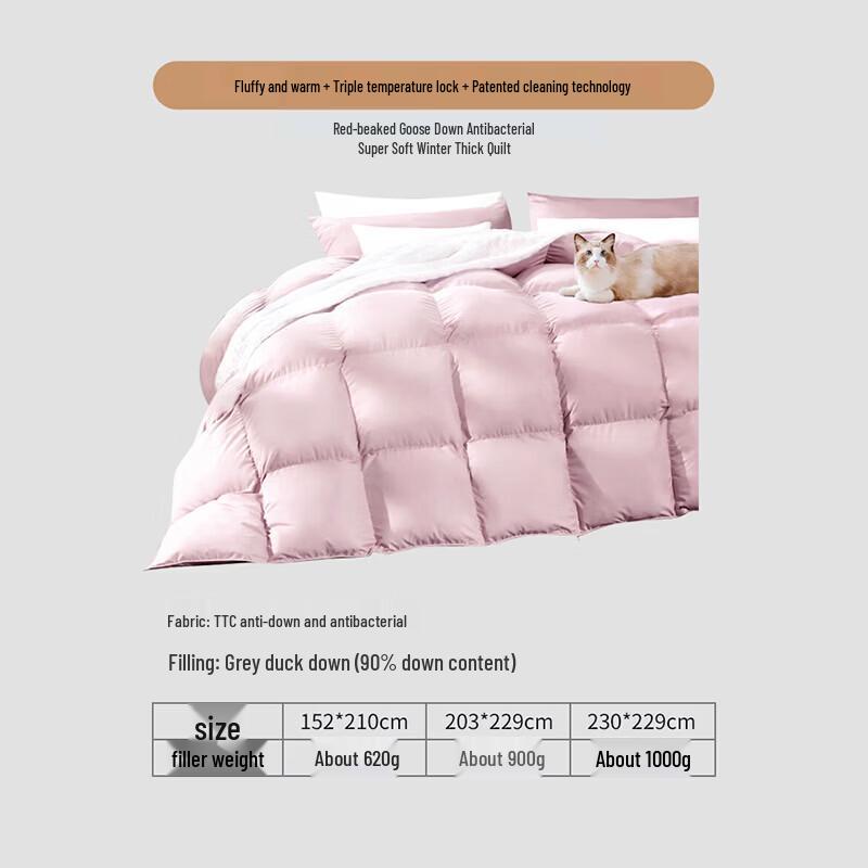 

FUANNA 90% Grey Duck Down Winter Comforter