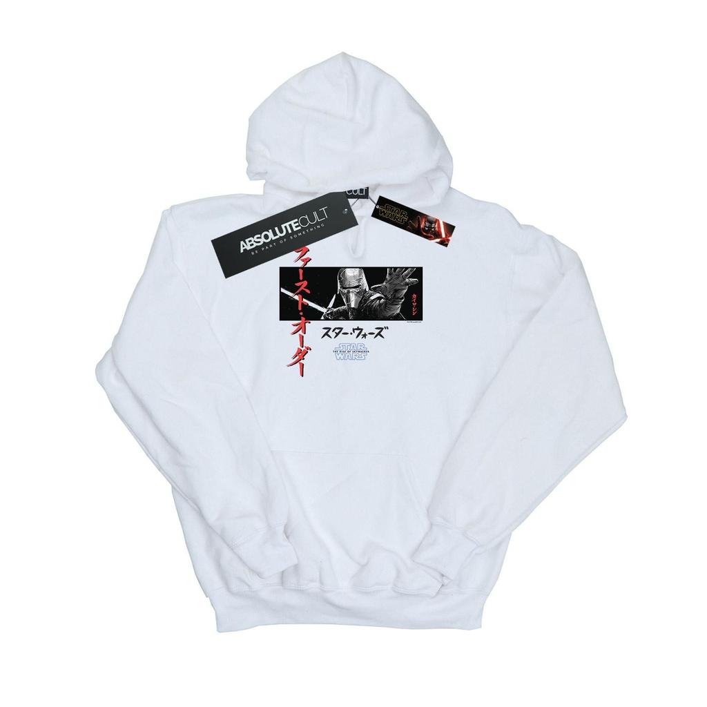 Star Wars: The Rise of Skywalker Mens Star Wars The Rise Of Skywalker Kylo Ren Katakana Art Stripe Hoodie