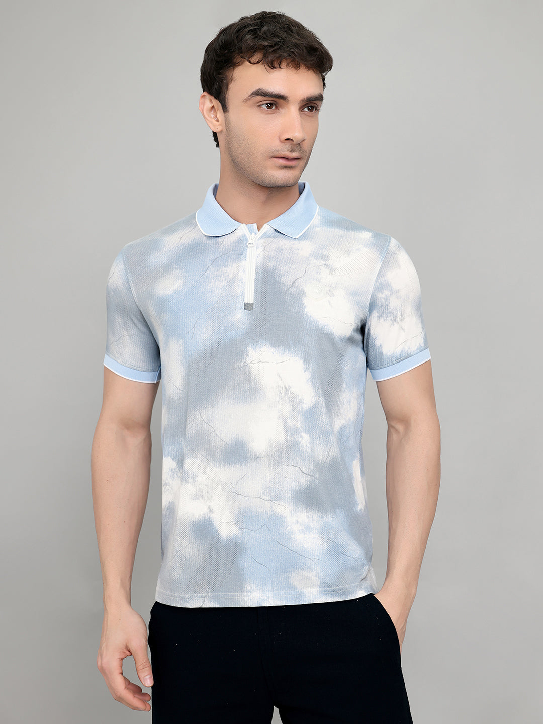 Monte Carlo Men Regular Fit Sky Tshirt M небо