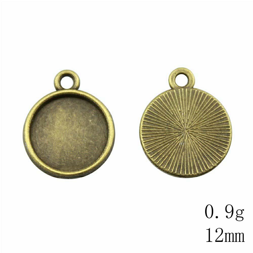 Valentine's Day Accessories For Making Jewelry Fit Round 12mm Glass Cabochon Base Setting Tray Accessories Parts Women's Clothing Bag Accessories