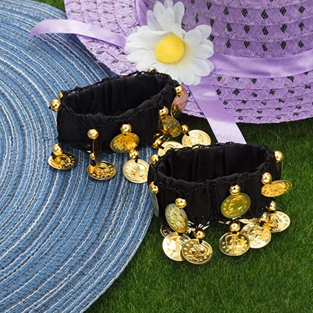 A Pair Of Bracelets Performance Costumes Props and Accessories Indian Belly Dance Bracelets Wrist Ankle Cuffs Bracelets Women