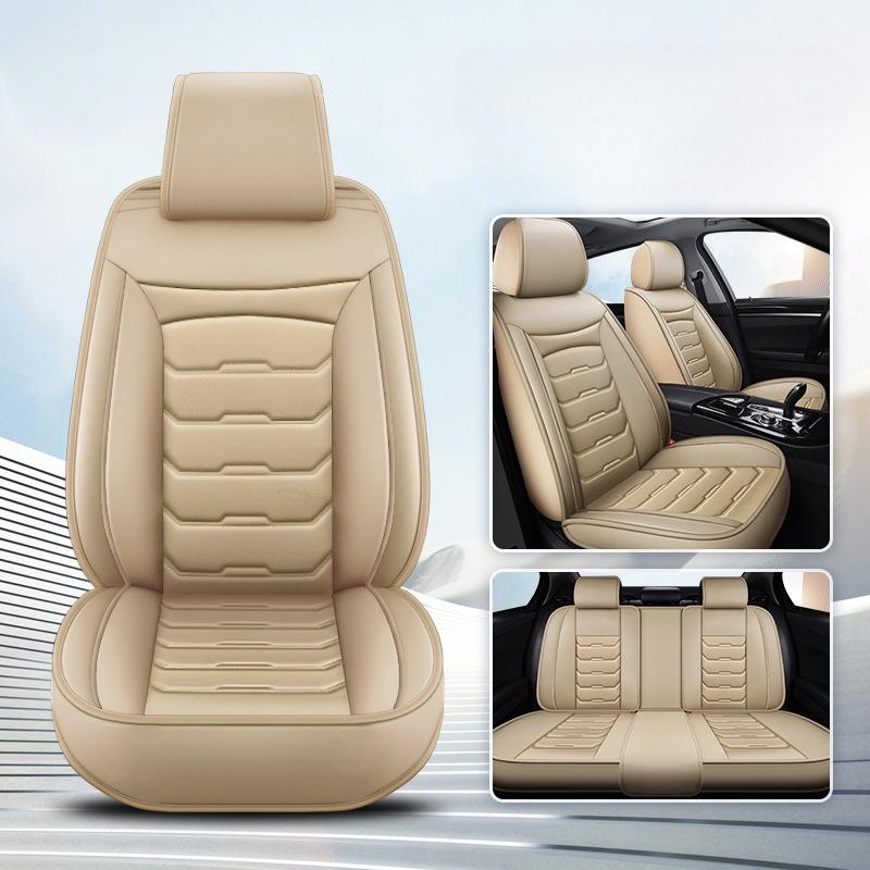 5-Seat Car Seat Covers, SUV PU Leather Full Coverage All-Season Seat Cushions for Sedan, Summer Car Seat Pads