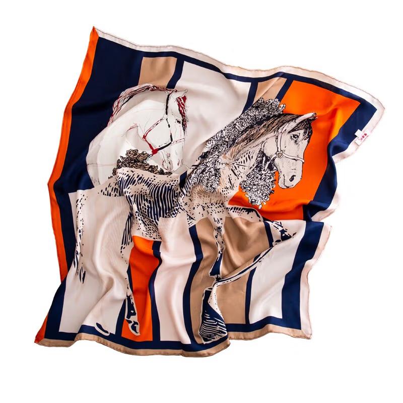 Hengyuanxiang 90x90cm 100% Mulberry Silk Square Scarf