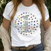 Comfortable New Cartoon Digital Print Cotton T-Shirt Thin Summer Base Shirt Top New Style Polyester Fiber Crew Neck Short Sleeve