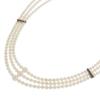 Baby pearl Necklace 3 stations 14 white gold/Pearl 20.1g Women Used