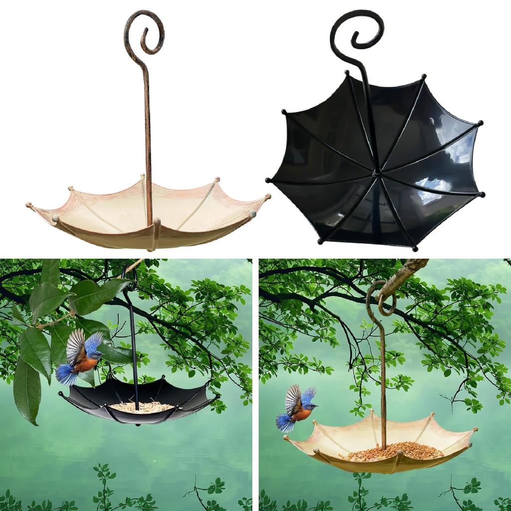 Umbrella Shaped Bird Feeder Gift Outdoor Hanging Bird Feeder Decorative for Patio
