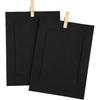 20 Pcs Paper Photo Frames, Kraft Paper Picture Frame Hanging Display Banner With Wooden Clips and String DIY for Wedding Party Classroom Wall Decor