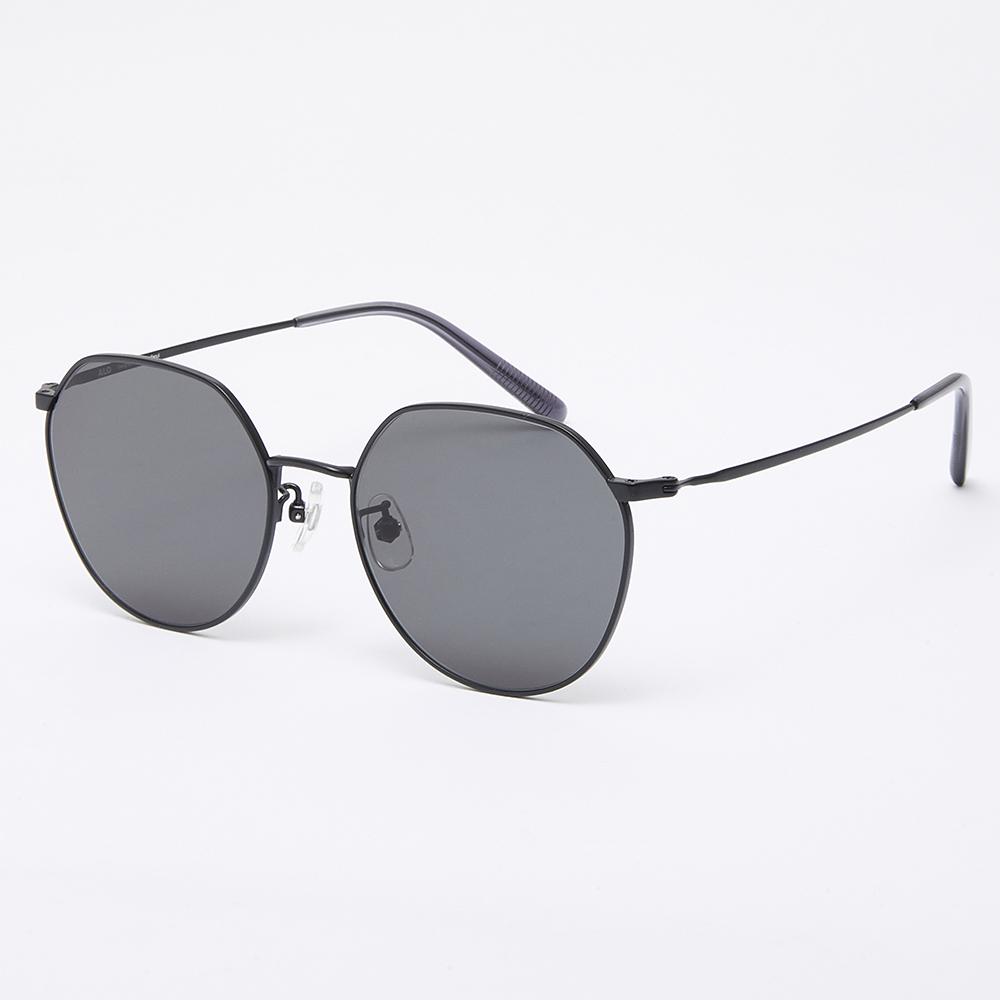Alloaiweeo [Air Titanium] Al2501 0909M Air Titanium Panto Black Sunglasses