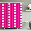 Bright Pink White Polka Dot Shower Curtain Waterproof Bathroom Decor for Home Decoration Modern Print Design Bath Mat Sets (210x
