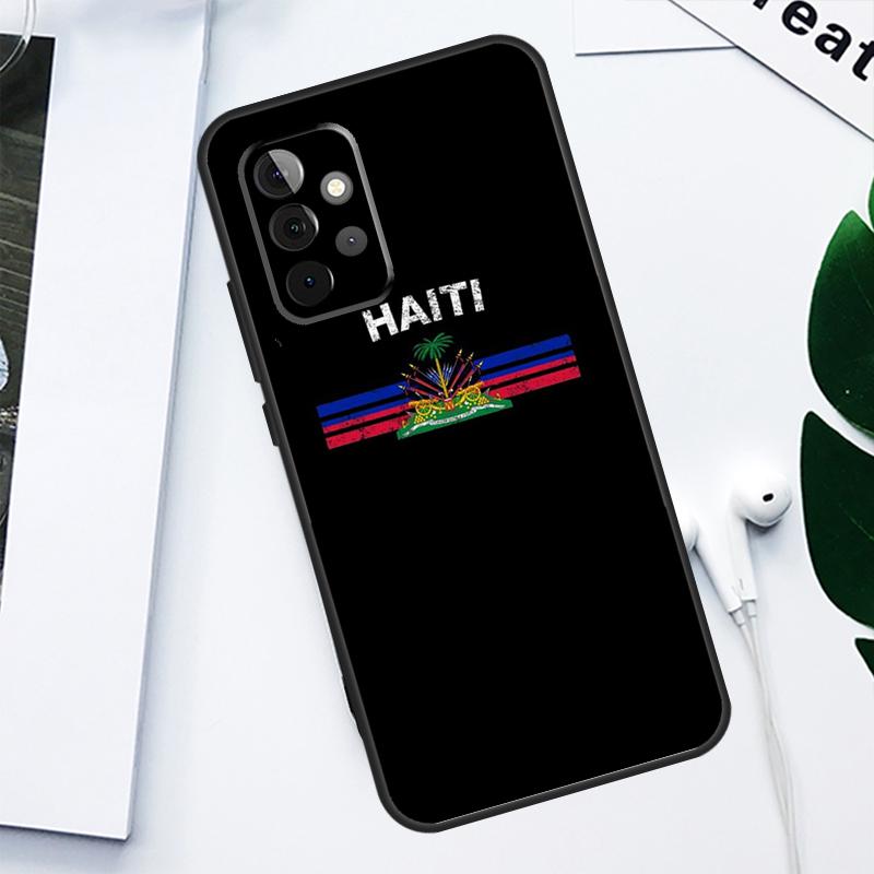 Haiti Haitian Flag Case For Samsung Galaxy A34 A54 A14 A13 A23 A33 A53 A12 A22 A32 A52 A51 A71 Phone Cover