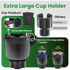 Car Cup Holder Tray, Extra Large Car Cup Holder Expander With 360° Rotation Fit Most Big Cup Detachable 3 In 1 Car Trays For Eating, Phone & Snack