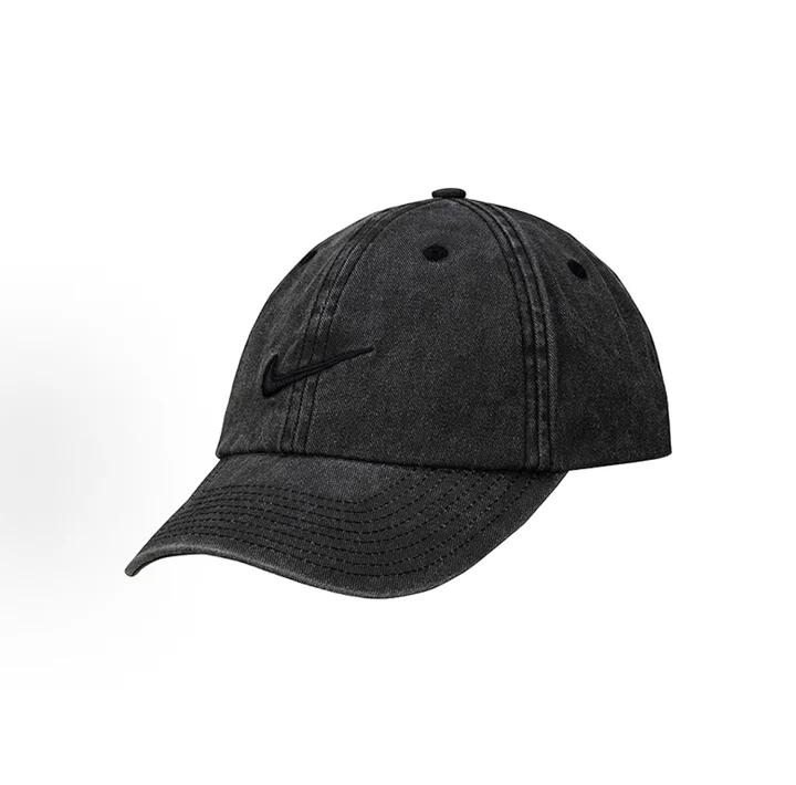 Nike Retro Logo Embroidered Curved Brim Hat for Young Men Women, Adjustable Breathable UV Protection Headwear N32543017GS-001