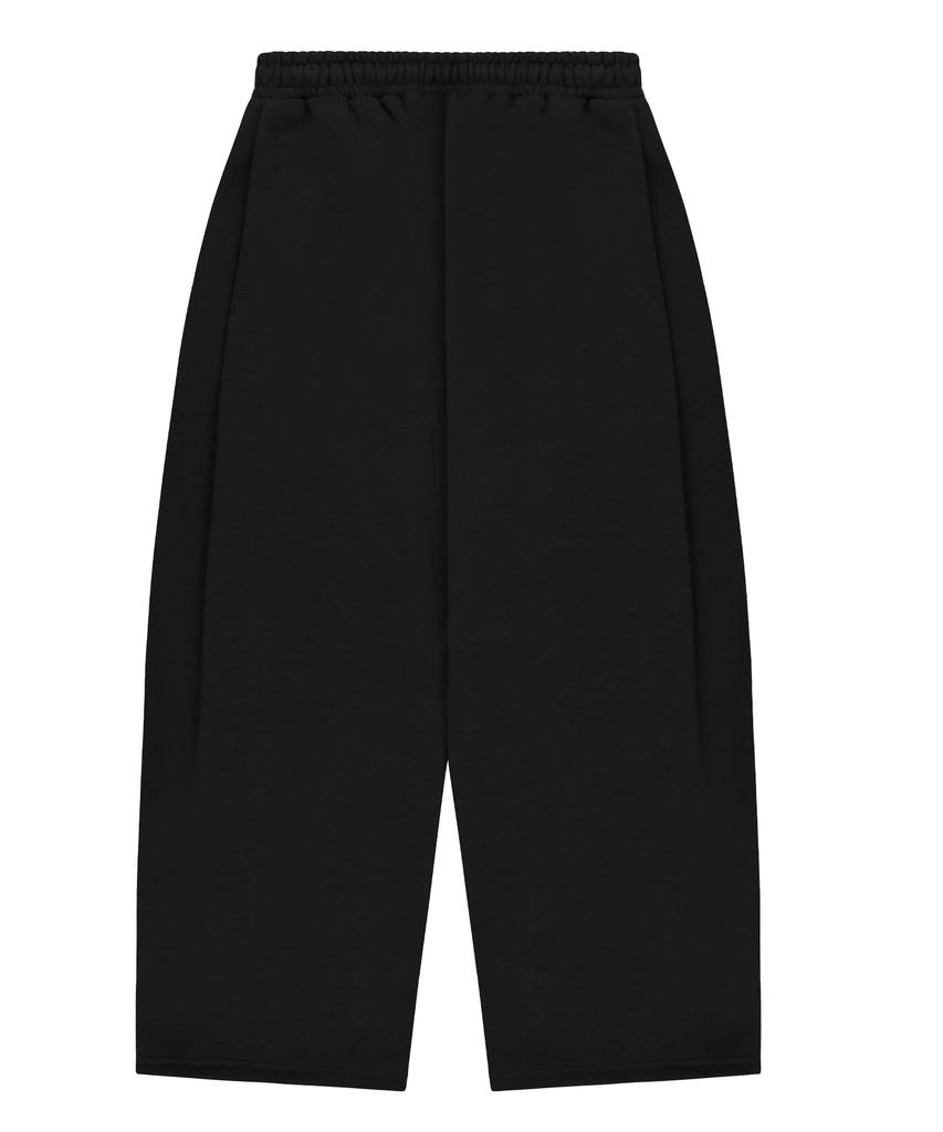 S'EST Side Double Pleat Wide Fit Training Sweatpants - Black