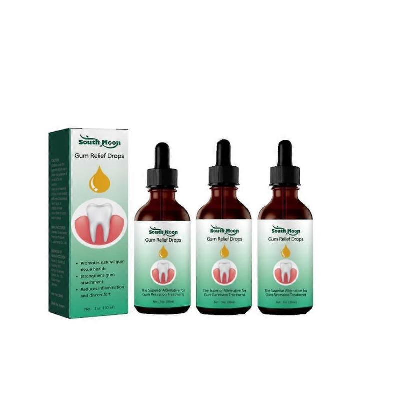 DentiZen Gum Regrowth Drops 3-Pack, 30ml for Gum Damage Repair & Gingival Ability Restoration, Gum Therapy Treatment