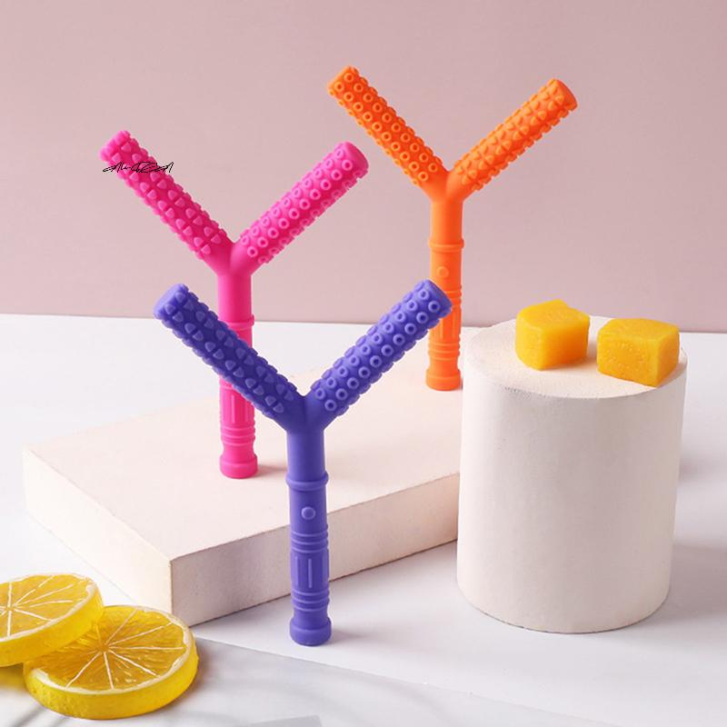 Kid Chewing Tube for Speech Therapy Teeth Massager Autism Sensory Tool Children Oral Muscle Rehabilitation Training Aid