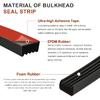 Ribbed Bulkhead Seal Strip 326A0004 3/5 In X 65 In, Tonneau Cover Ribbed Seal Strip Self-Adhesive EPDM Foam Rubber Seal Compatible With RV, Boat,