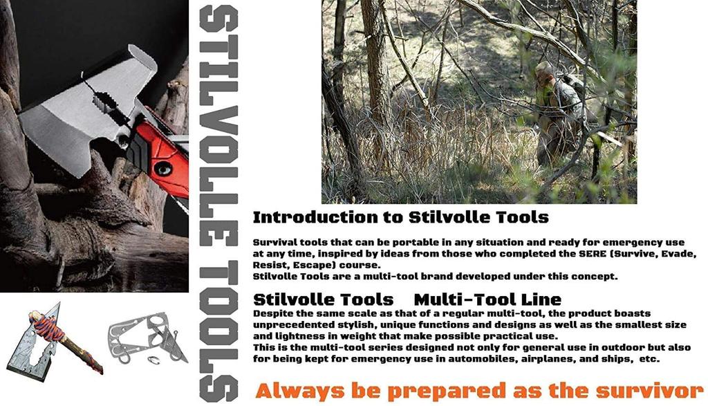 Axe Nine with wire bottle Phillips flathead nail knife STILVOLLE TOOLS A tool that can be kept on hand for and emergency created from the ideas of